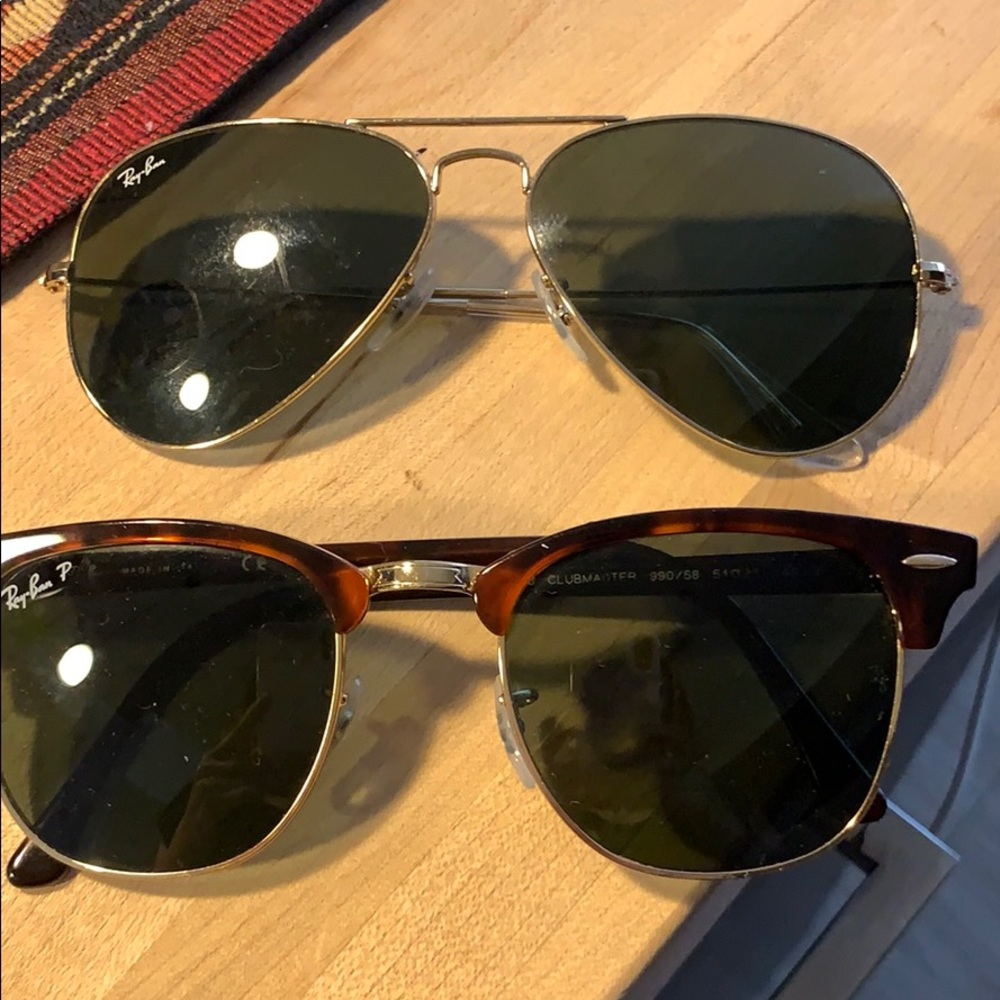 2 pair of ray-ban